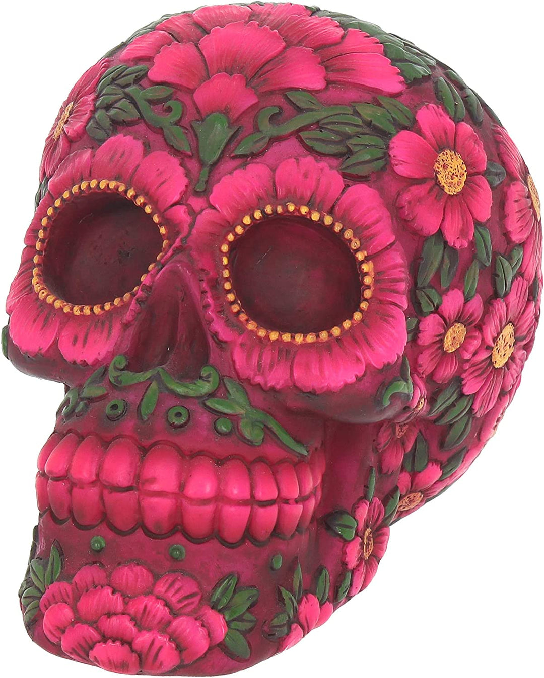 Nemesis Now Sugar Blossom Skull 14.5cm, Fuschia