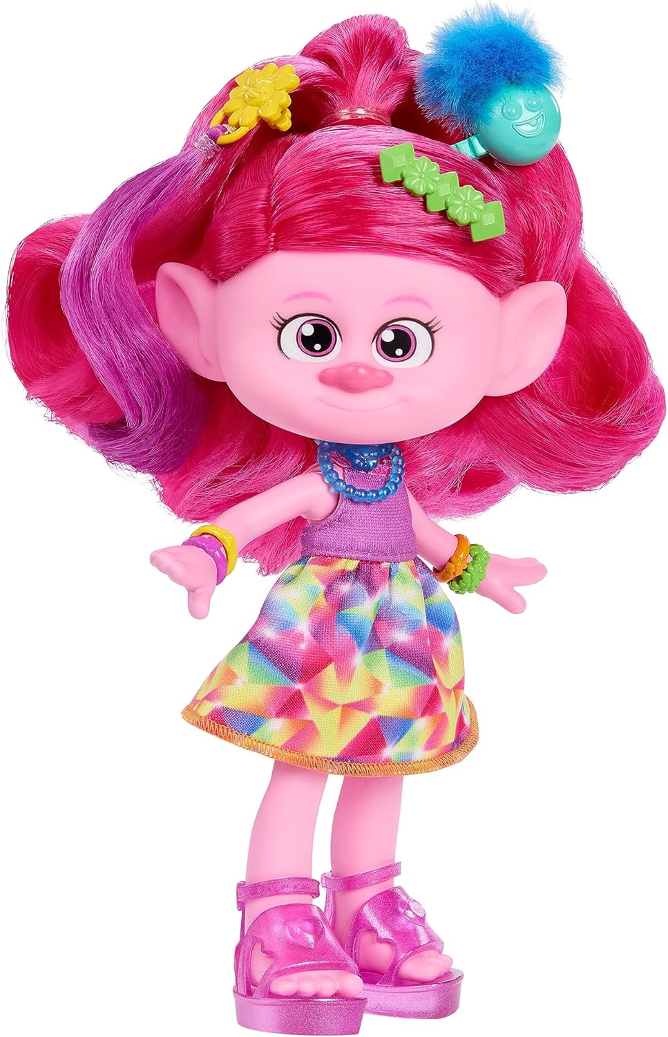 Trolls 3 Band Together Hair-Tastic Queen Poppy Fashion Doll