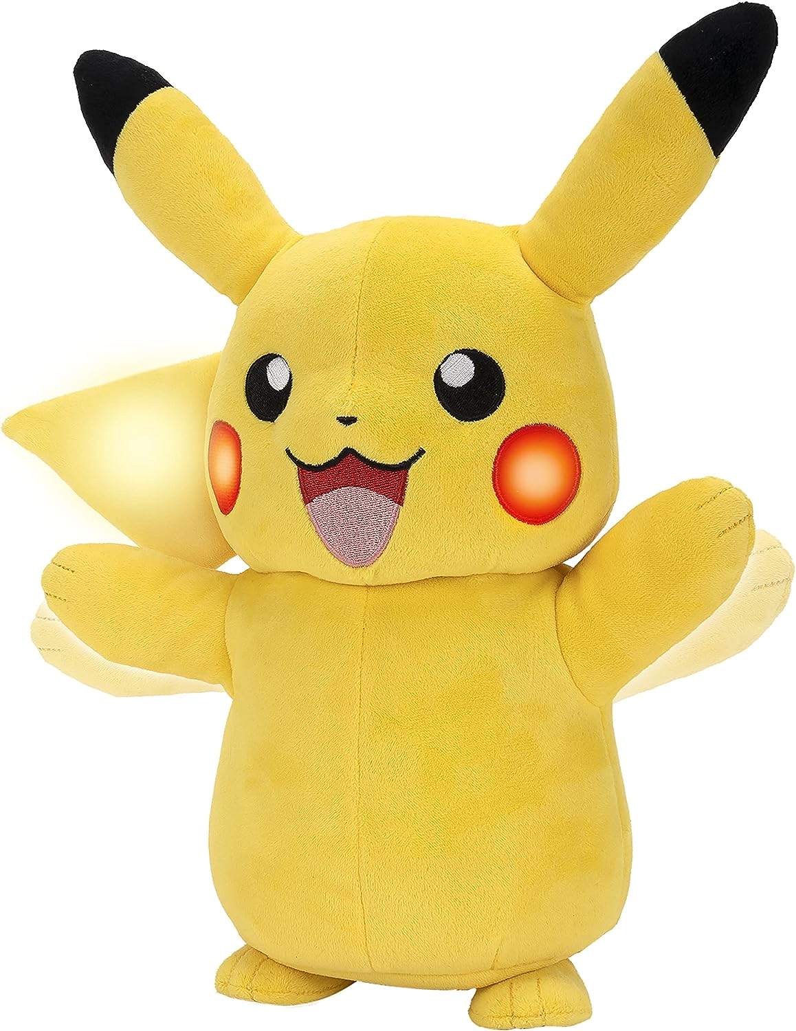 Pokémon Electric Charge Pikachu Plüsch – Interaktives Licht und Sound, 10 Zoll
