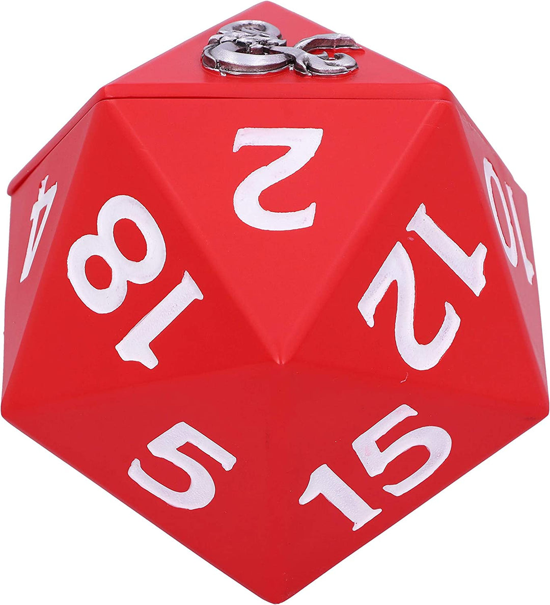 Nemesis Now Officially Licensed Dungeons & Dragons D20 Dice Storage Box, Red, 13.5cm