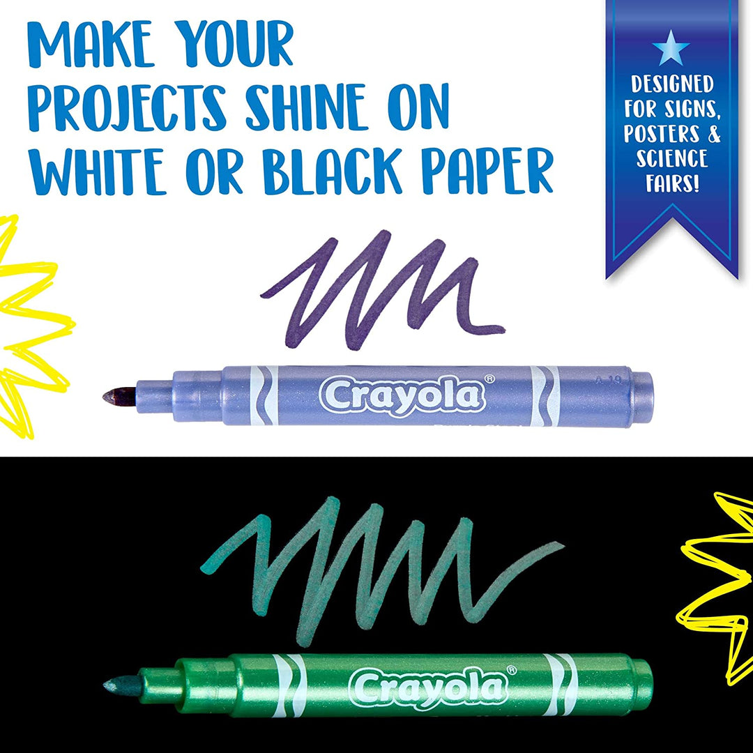 CRAYOLA 918642.012 6CT Metallic Markers, 6 Count (Pack of 1)