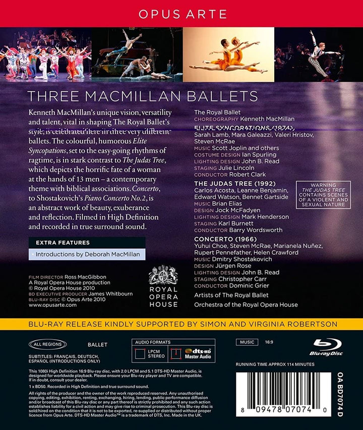 Macmillan Triple Bill: Royal Ballet 2010 [Region Free] [Blu-ray]