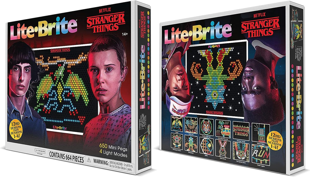 Lite Brite Stranger Things Special Edition, Best of 4 Seasons - Featuring Icons & Themes from The Popular Netflix Series