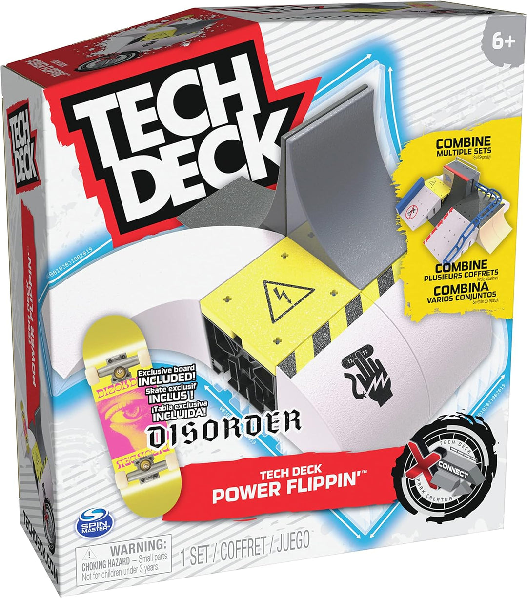 Tech Deck, Power Flippin, X-Connect Park Creator, Customisable and Buildable Ramp Set with Exclusive Fingerboard