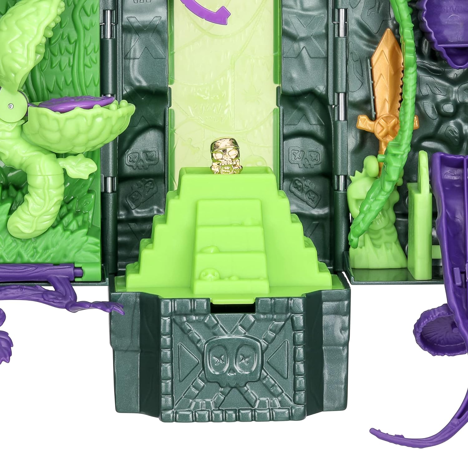 Treasure X Lost Lands Skull Island Swamp Tower Micro Playset - 15-Level Adventure with Real Gold Dipped Treasure 6