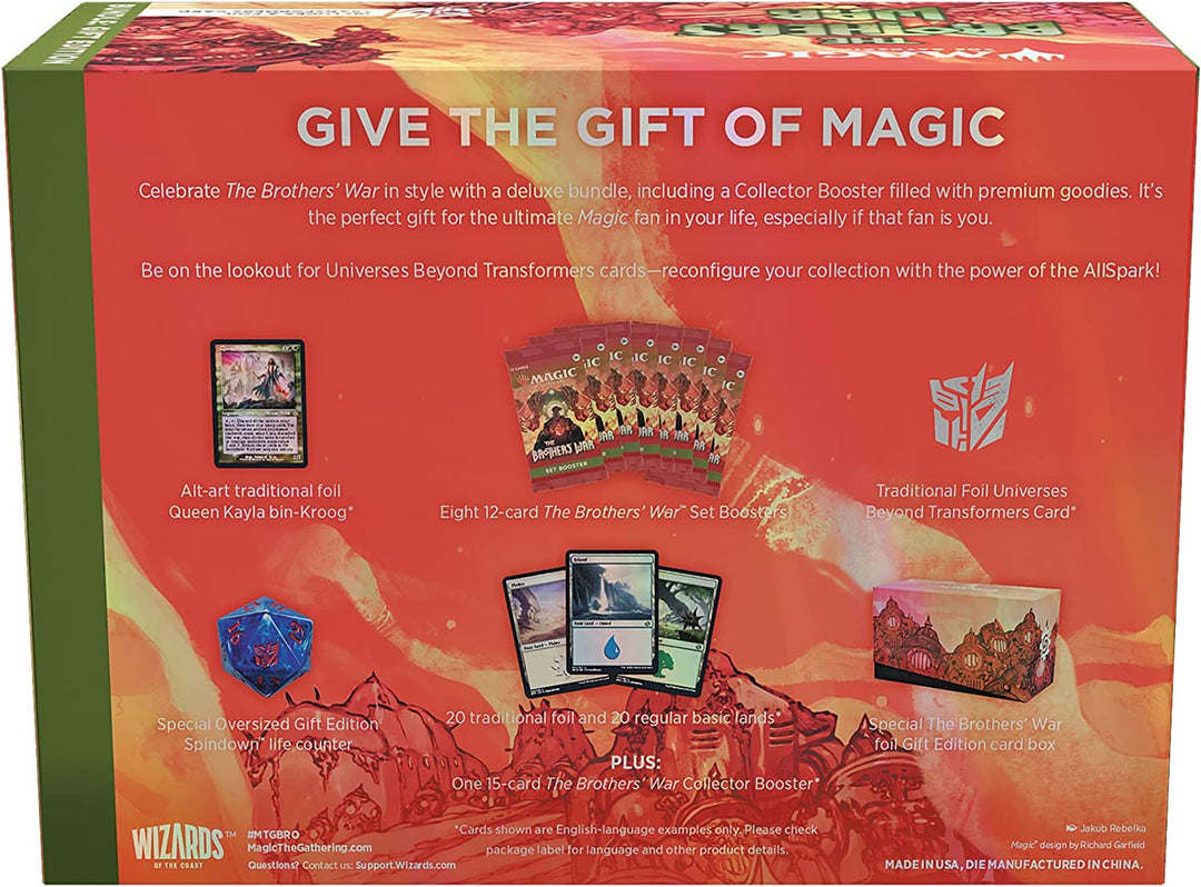 Magic The Gathering The Brothers’ War Gift Bundle, 8 Set Boosters + 1 Collector