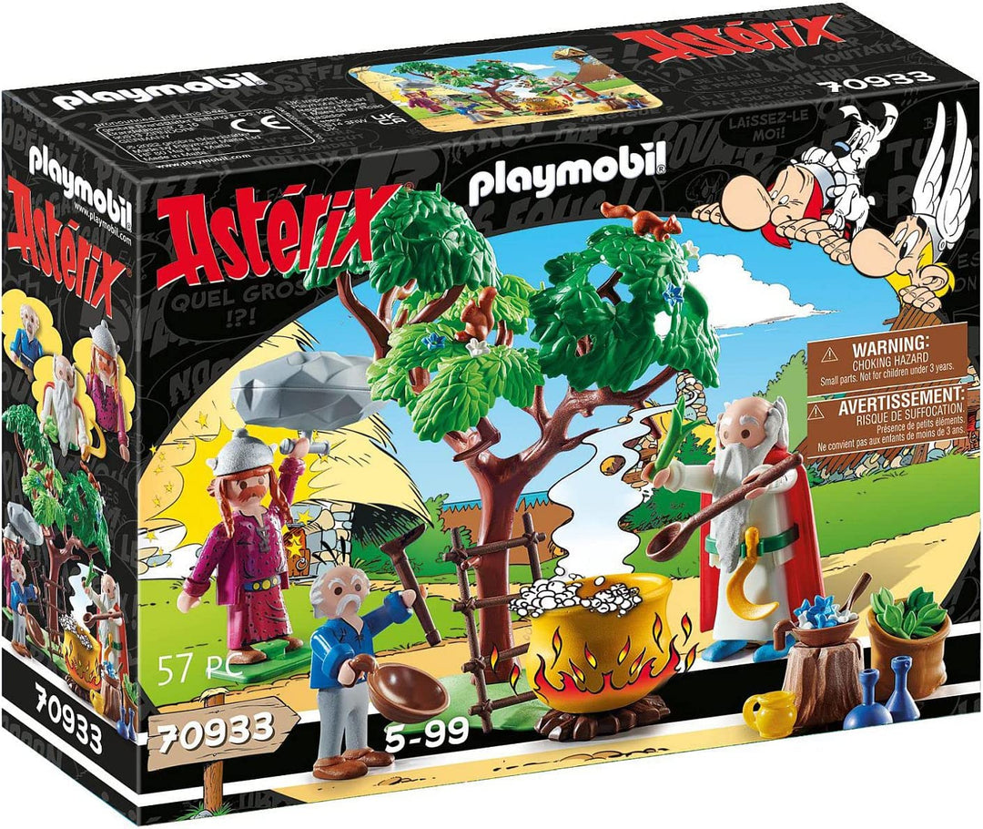 PLAYMOBIL Asterix 70933 Getafix with the Cauldron of Magic Potion, Toy for Children Ages 5+