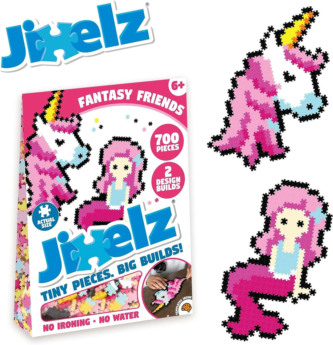 Jixelz 700 Piece Set Fantasy Friends Pixelated Puzzle Art For Children