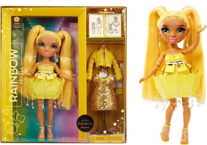 Rainbow High Fantastic Sunny Madison Yellow Doll Fashion Playset