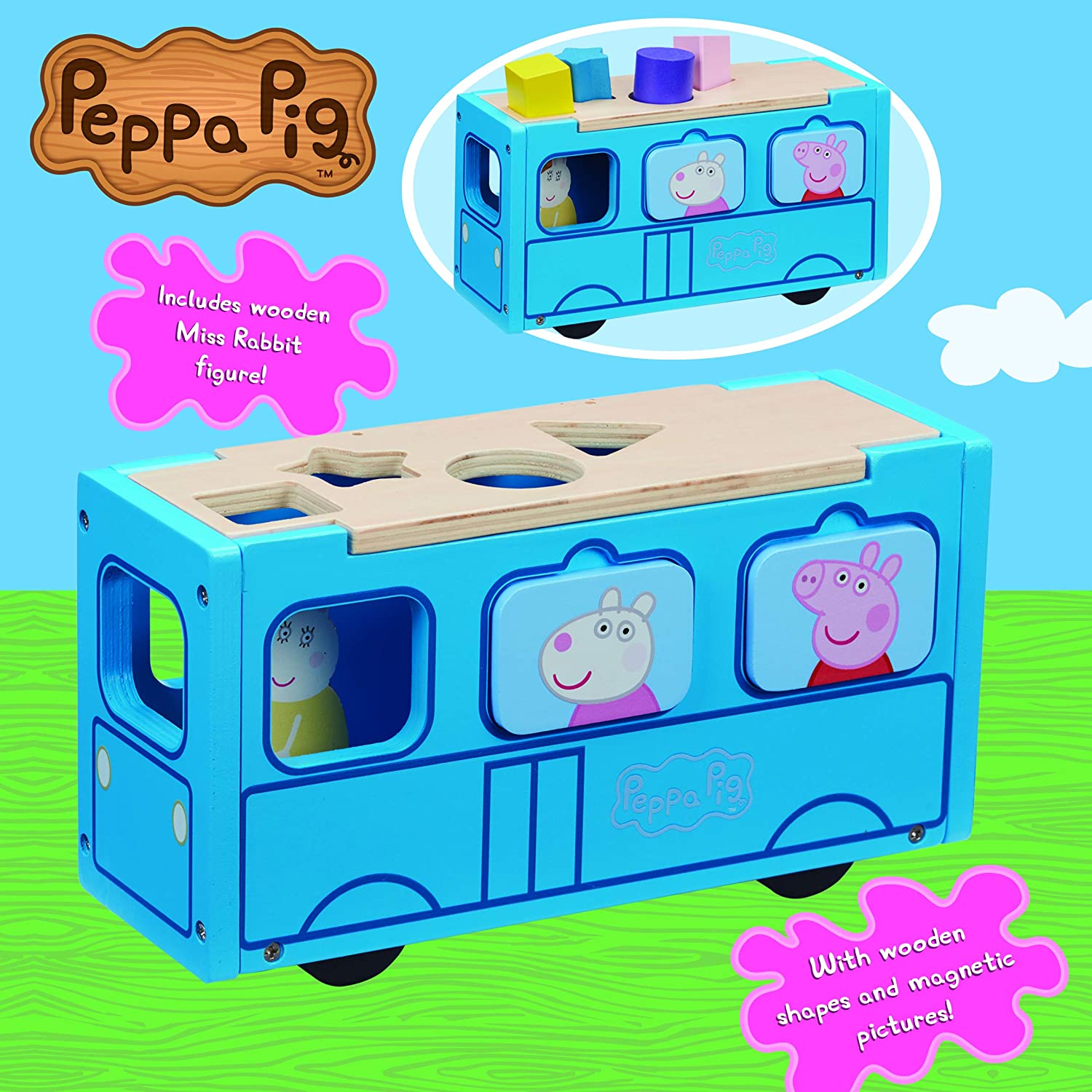 Peppa Pig 07222 Houten Schoolbus 4