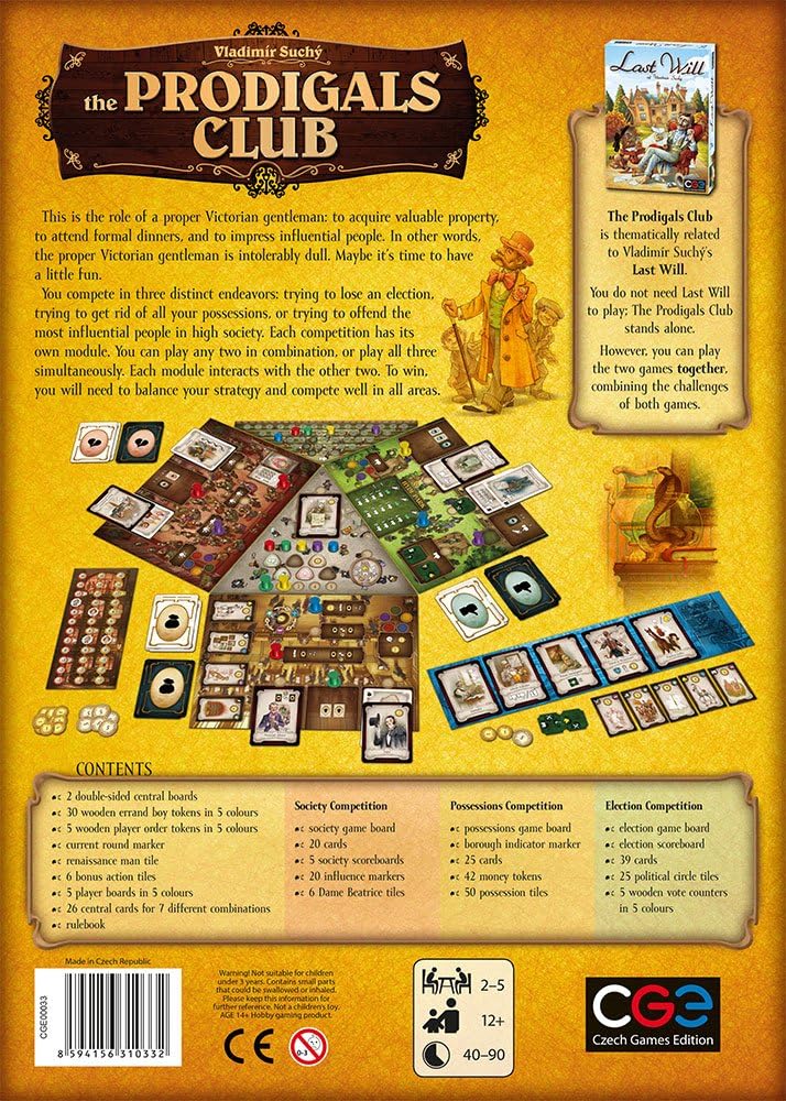 Czech Games Edition - The Prodigals Club Board Game