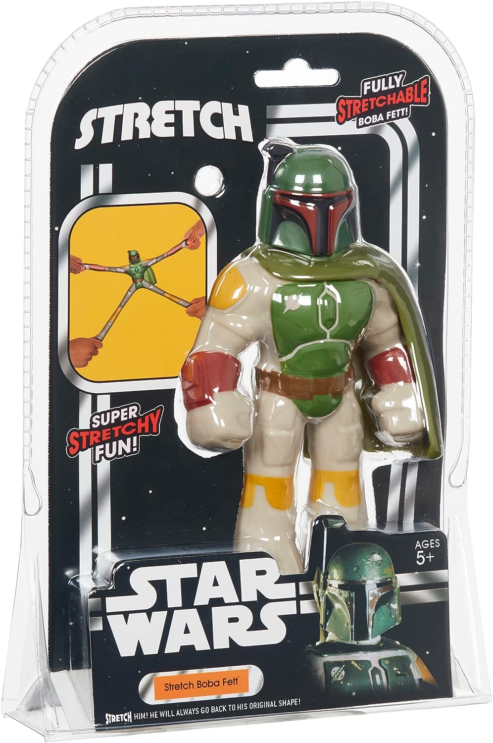 STRETCH STAR WARS BOBA FETT STRETCH TOY. STRETCH ARMSTRONG, AMAZING STRETCHY FUN