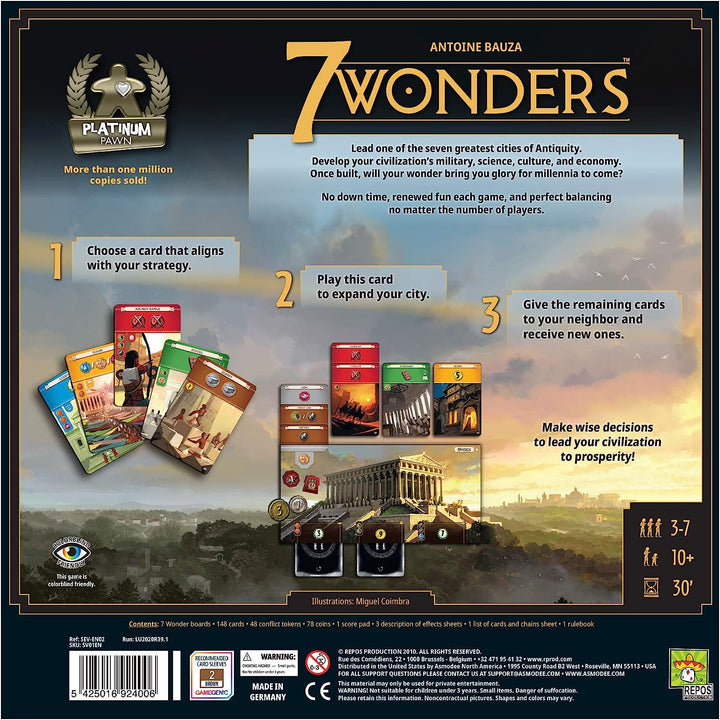 Repos Production UNBOX Now | 7 Wonders 2nd Edition | Board Game | Ages 10+