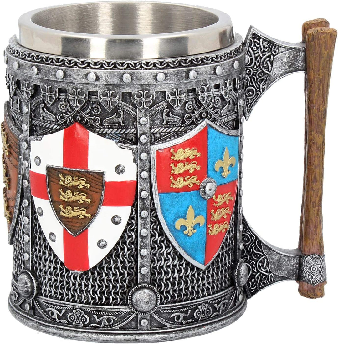 Nemesis Now B2405G6 English Tankard Mug 17.5cm Silver