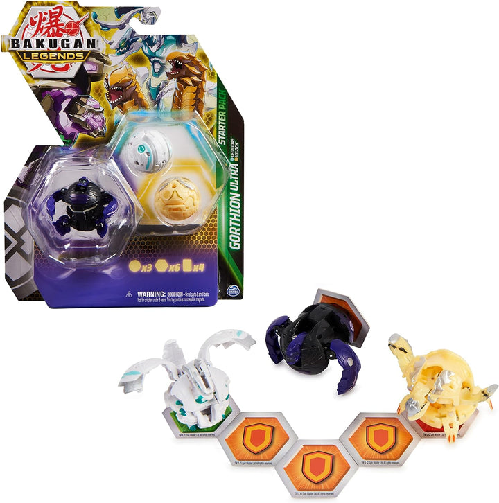 BAKUGAN Legends Starter Pack 3-Pack, Gorthion Ultra with Leonidas and Viloch, Co