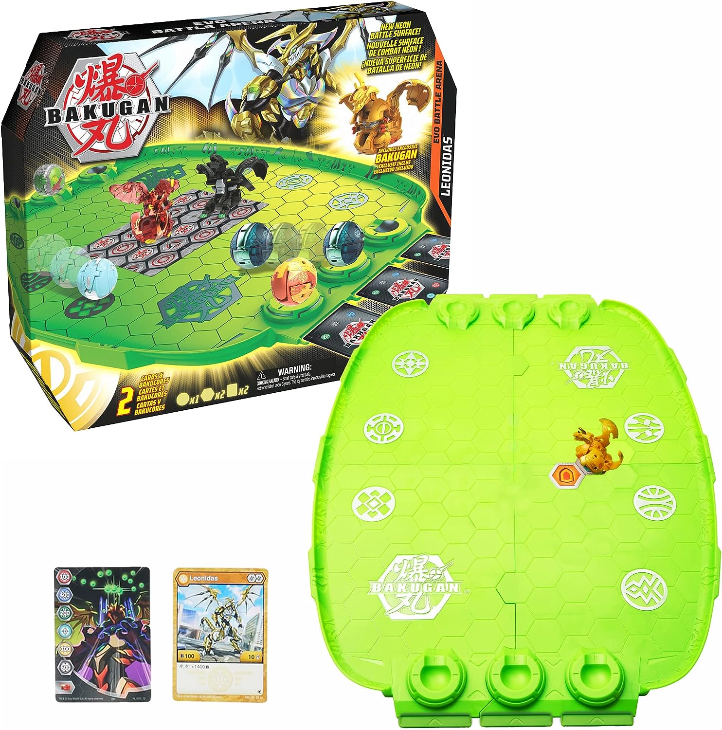 BAKUGAN Evo Battle Arena - Includes Exclusive Leonidas Bakugan for Ages 5-8