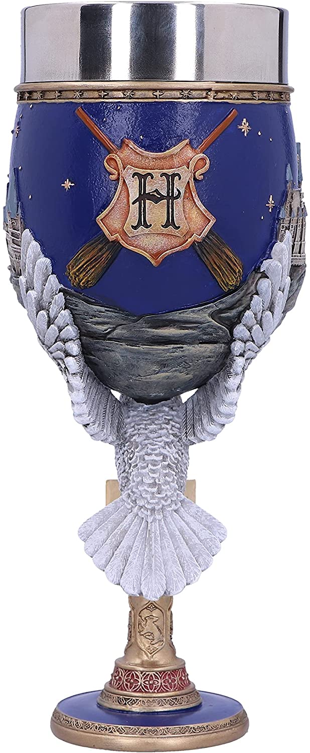 Nemesis Now Harry Potter Hogwarts School of Witchcraft and Wizardry Collectible Goblet, Blue, 19.5cm