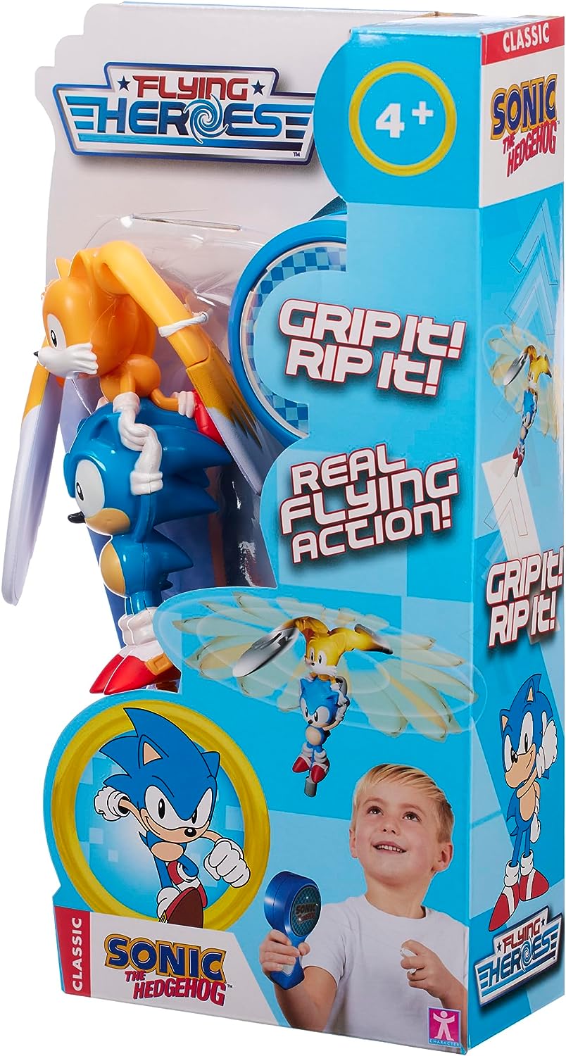 Flying Heroes Sonic and Tails - Action Figure Playset for Kids 4+