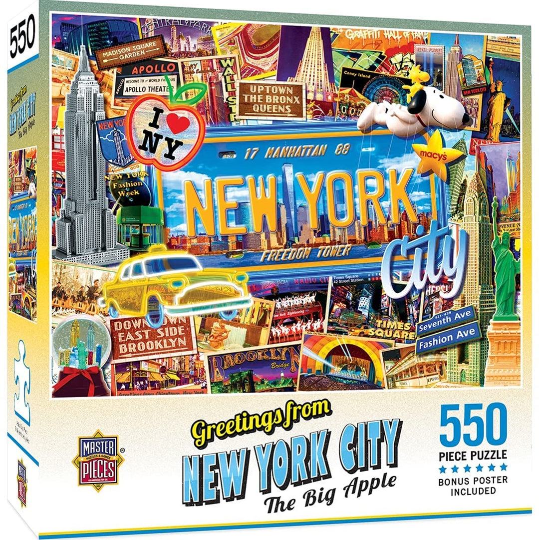 Greetings From New York City 550pc Puzzle + Bonus Poster (mpc)