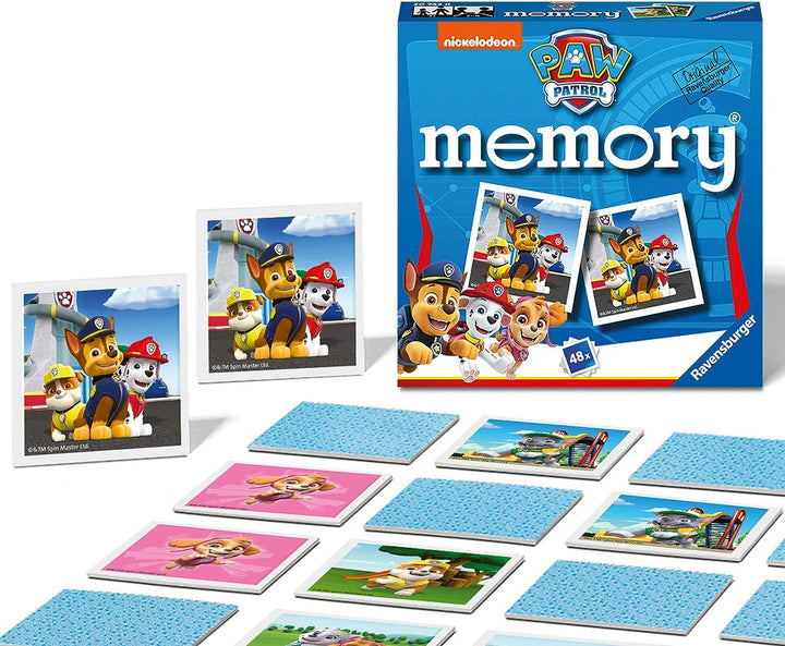 Ravensburger Paw Patrol Mini Memory Game - Matching Picture Snap Pairs Game For Kids