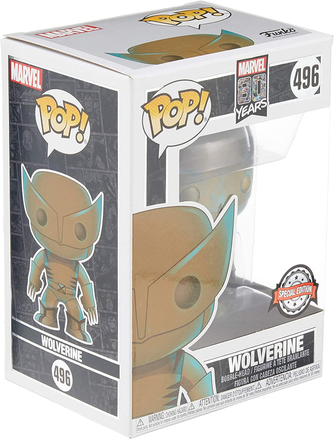 Marvel 80 years Wolverine Exclu Funko 42215 Pop! Vinyl #496