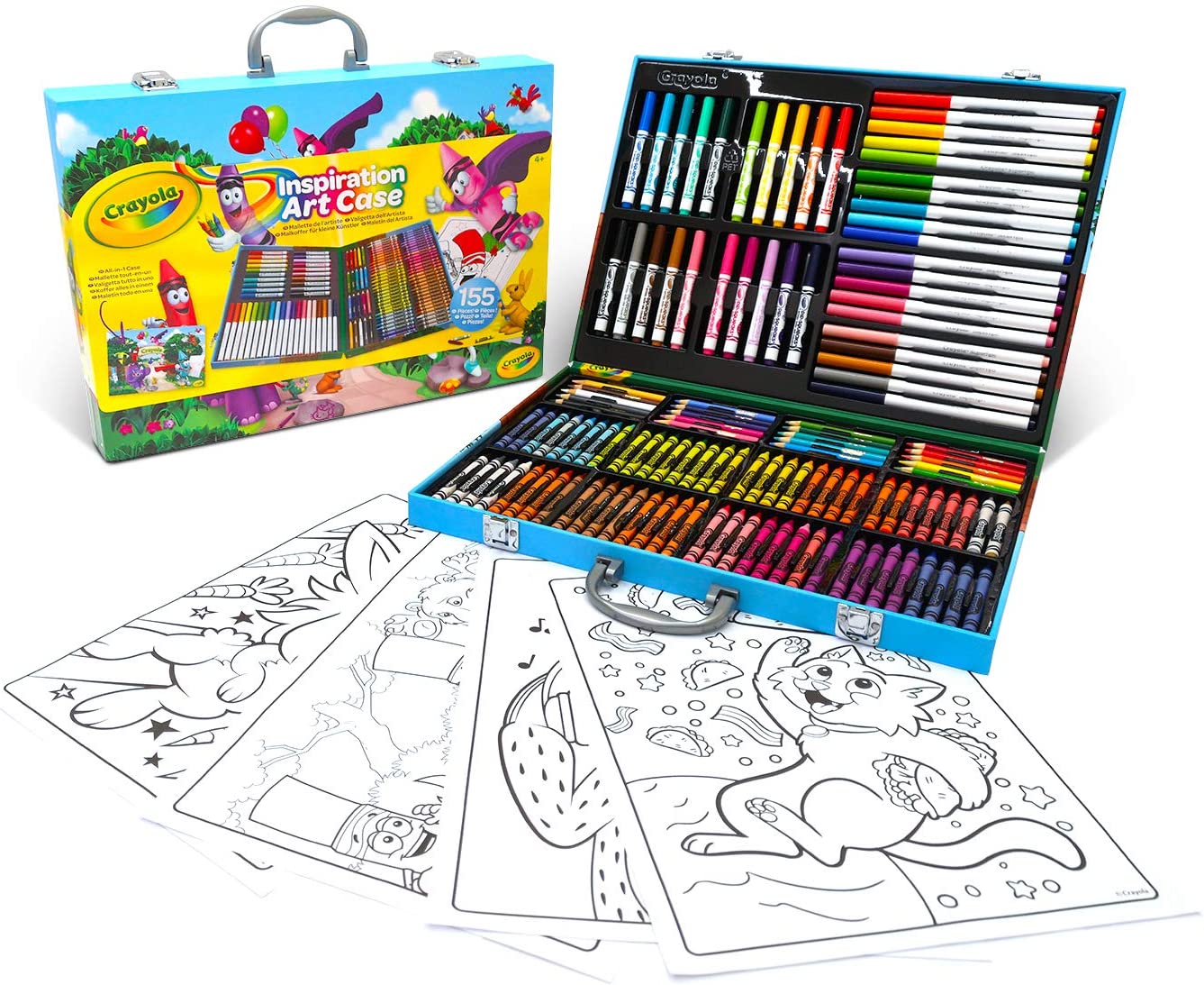 Crayola Inspiration Art Case - 155-Piece Kids Art Supply Set with Crayons, Markers & Pencils