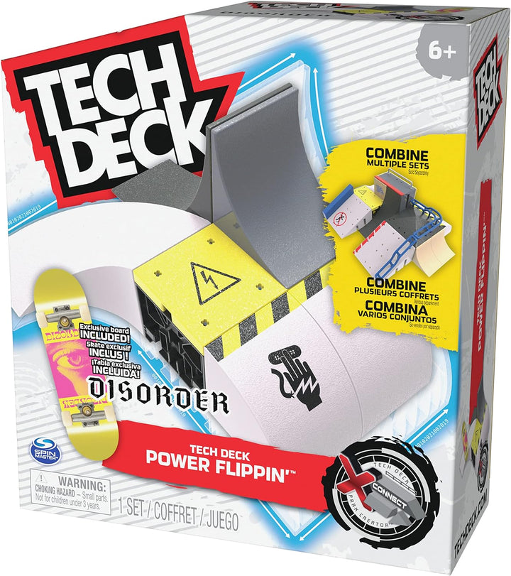 Tech Deck, Power Flippin, X-Connect Park Creator, Customisable and Buildable Ramp Set with Exclusive Fingerboard