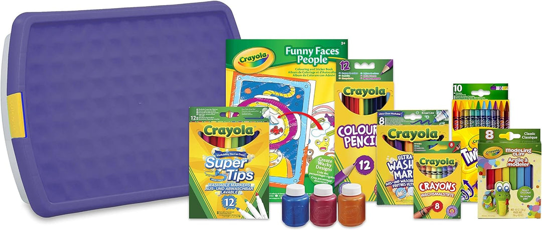 Crayola 11234 Mega Activity Tub Including Crayons, Markers, Pencils, Pens, Paints, Clays, Colouring Book and Stickers