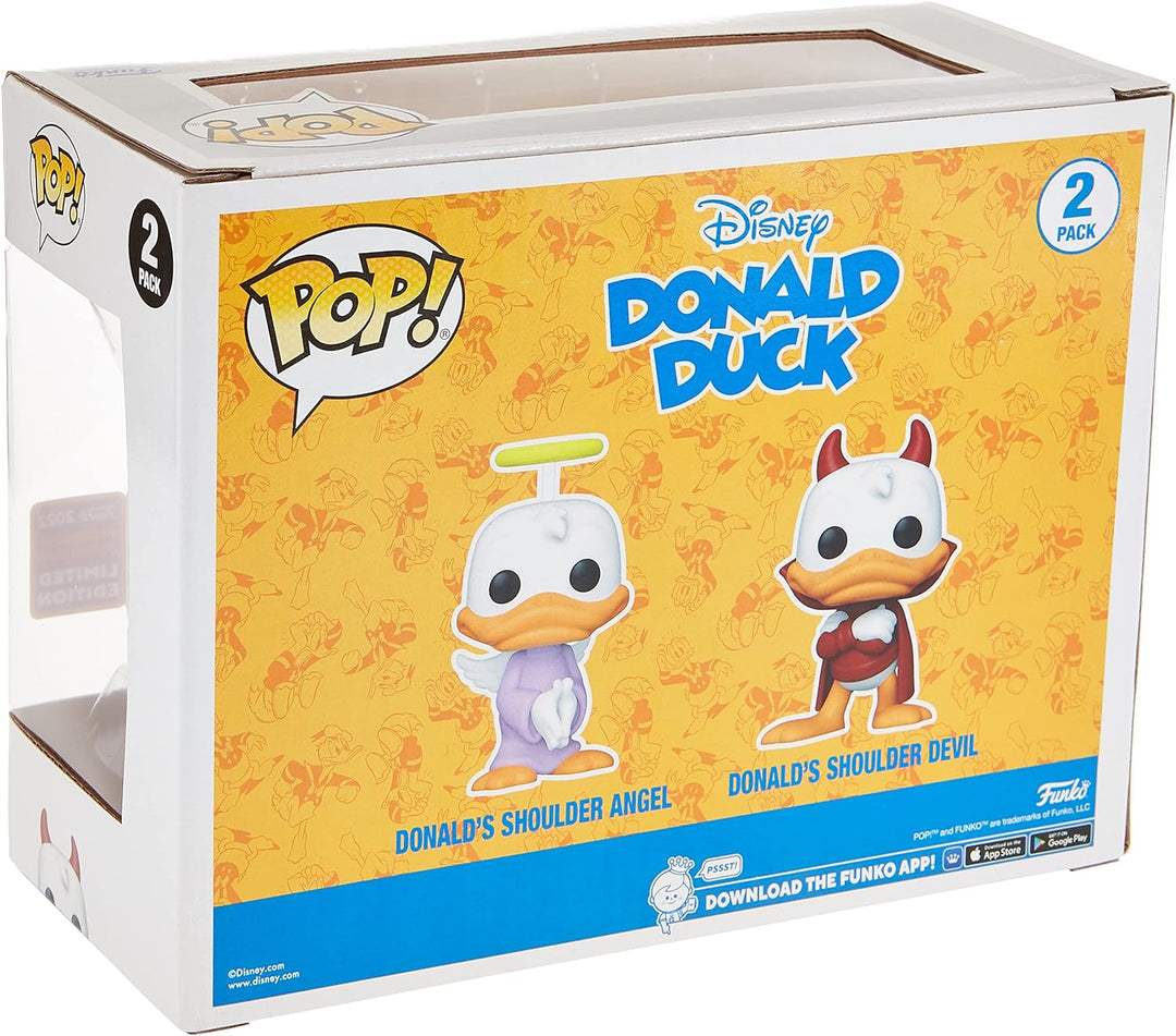 Funko Disney Pop! Donald's Shoulder Angel & Devil Vinyl Figure Set 2022 Wondrous Convention Exclusive