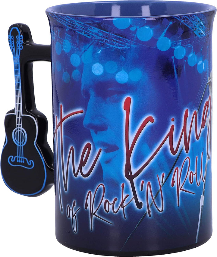 Nemesis Now Elvis The King of Rock and Roll Blue Mug, 16oz, 1 Count (Pack of 1)