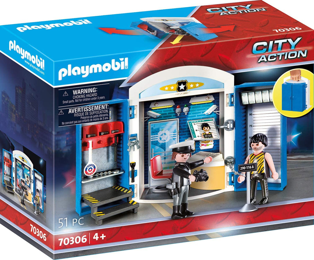 Playmobil 70306 City Action Police Station Play Box para niños a partir de 4 años