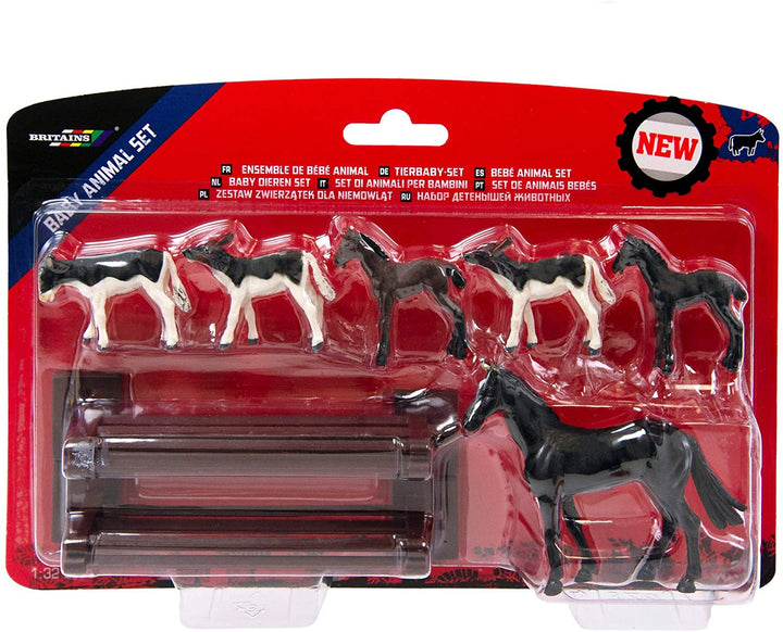 Britains 1:32 Baby Animal Farm Playset, juguetes coleccionables de animales de granja para niños