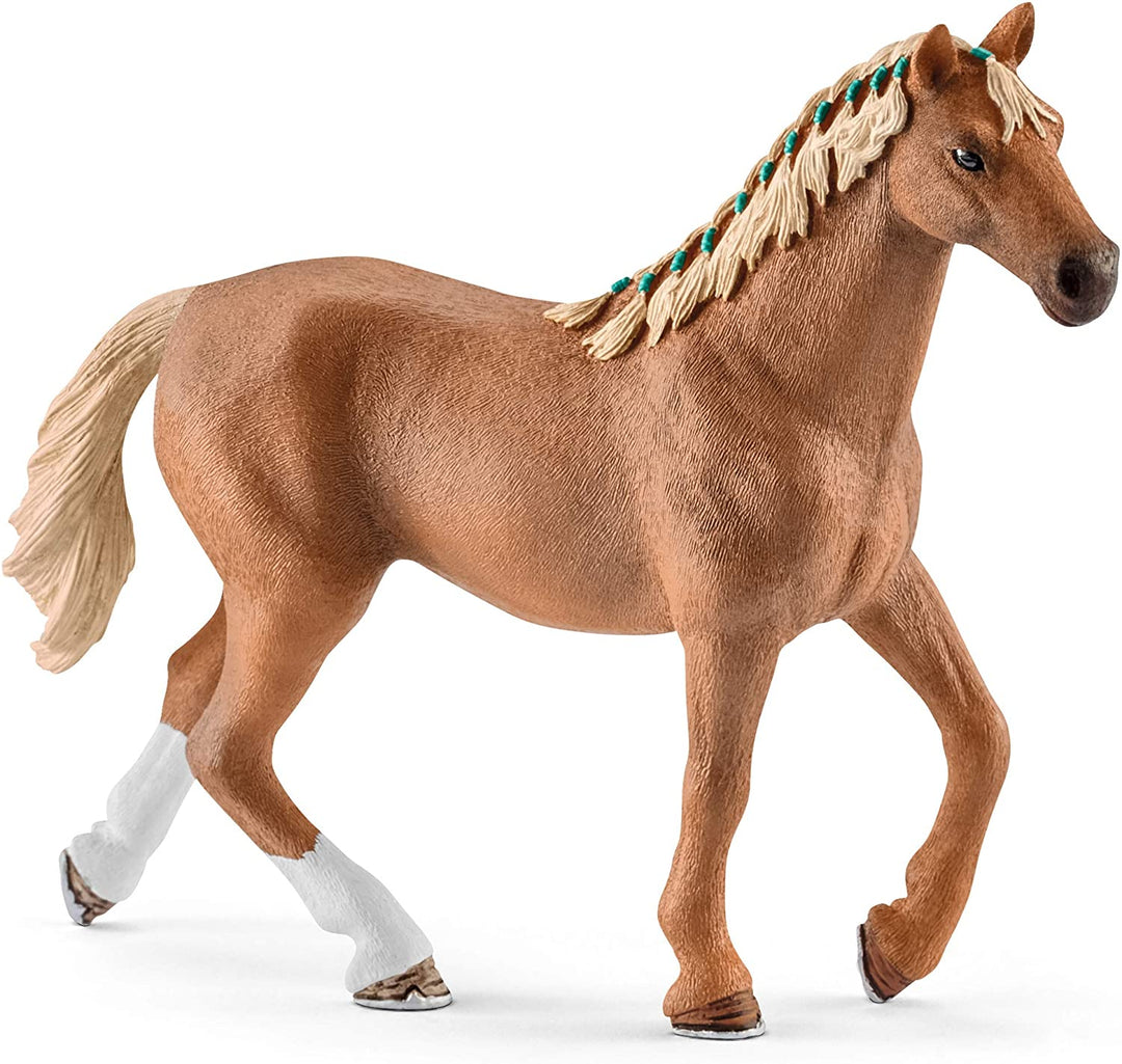 Schleich 42360 42360-Horse Club Purasangre inglés con manta, multicolor