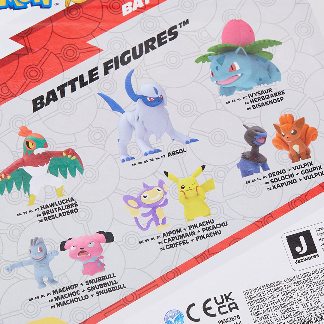 POKEMON PKW2676 3 Pack-Features 2 Mudkip, Pikachu & 3-Inch Boltund Battle Figure