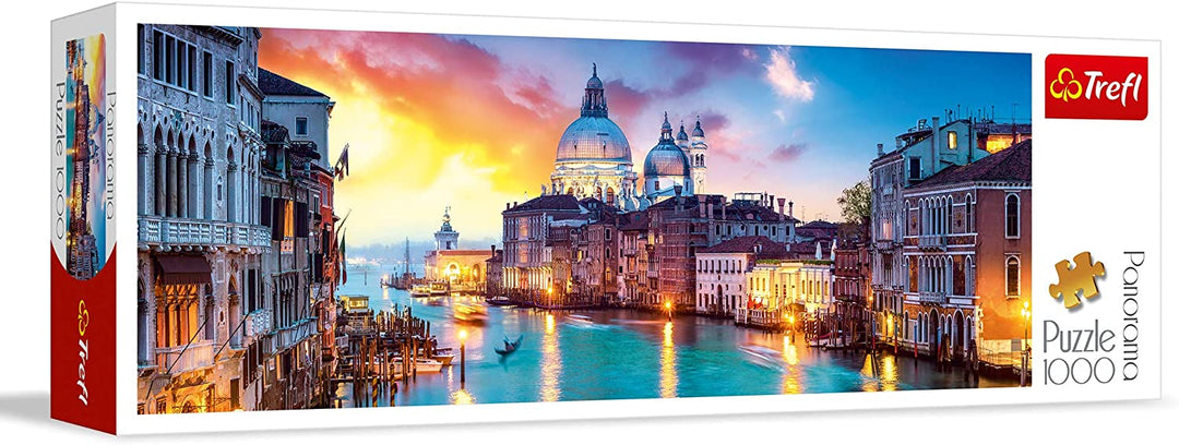 Trefl 916 29037, Venedig, Italien EA 1000 Teile, Premium Quality, für Erwachsene und Kinder ab 12 Jahren 1000pcs Panorama-Canal Grande Venice, Coloured