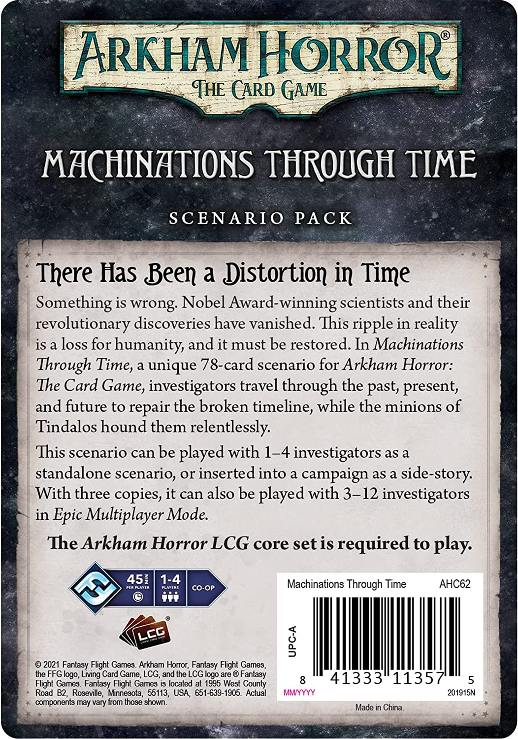 Fantasy Flight Games Arkham Horror The Card Game: Machinations Through Time Expansion 4