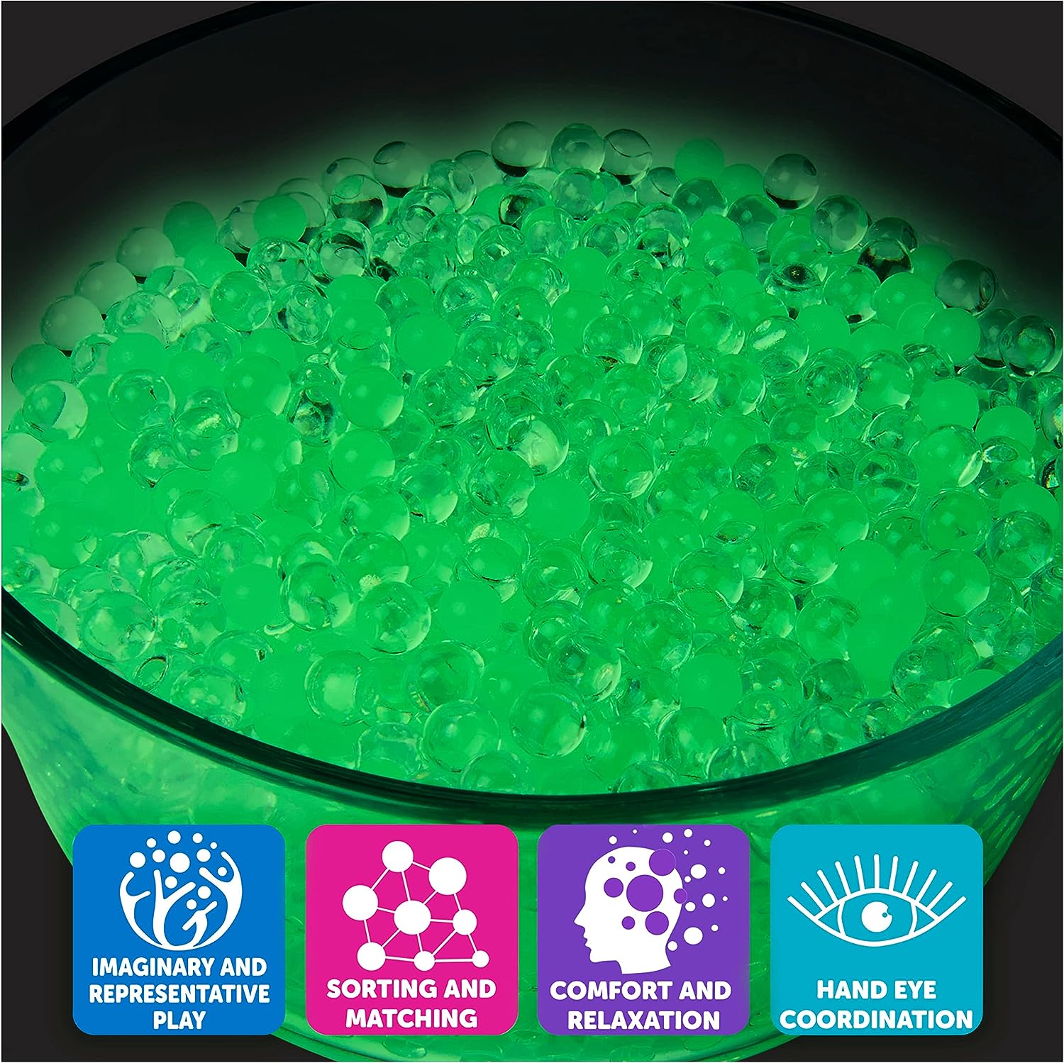 Orbeez Sensation Station - 2000 Glow in the Dark & Colored Water Beads Playset 8