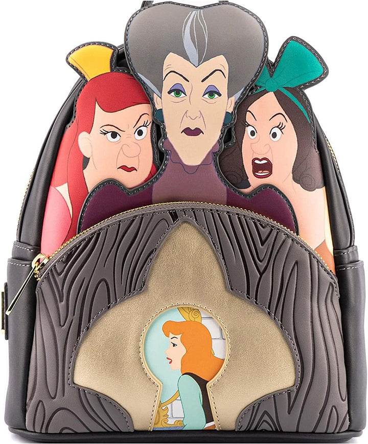 Loungefly Disney Villains Scene Evil Stepmother and Stepsisters Mini Backpack