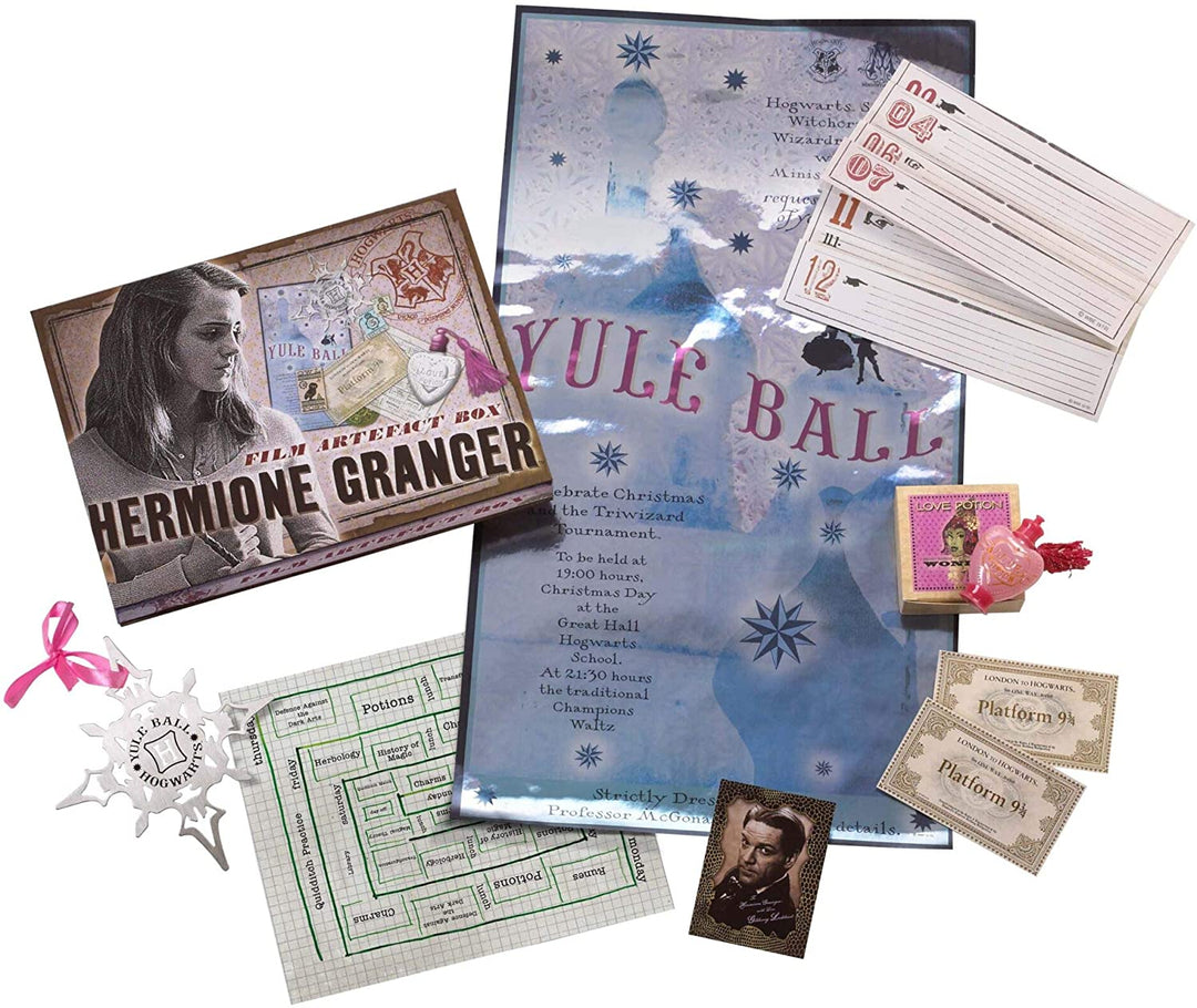 The Noble Collection Harry Potter Hermione Granger Artefact Box Includes 7 Replica Items