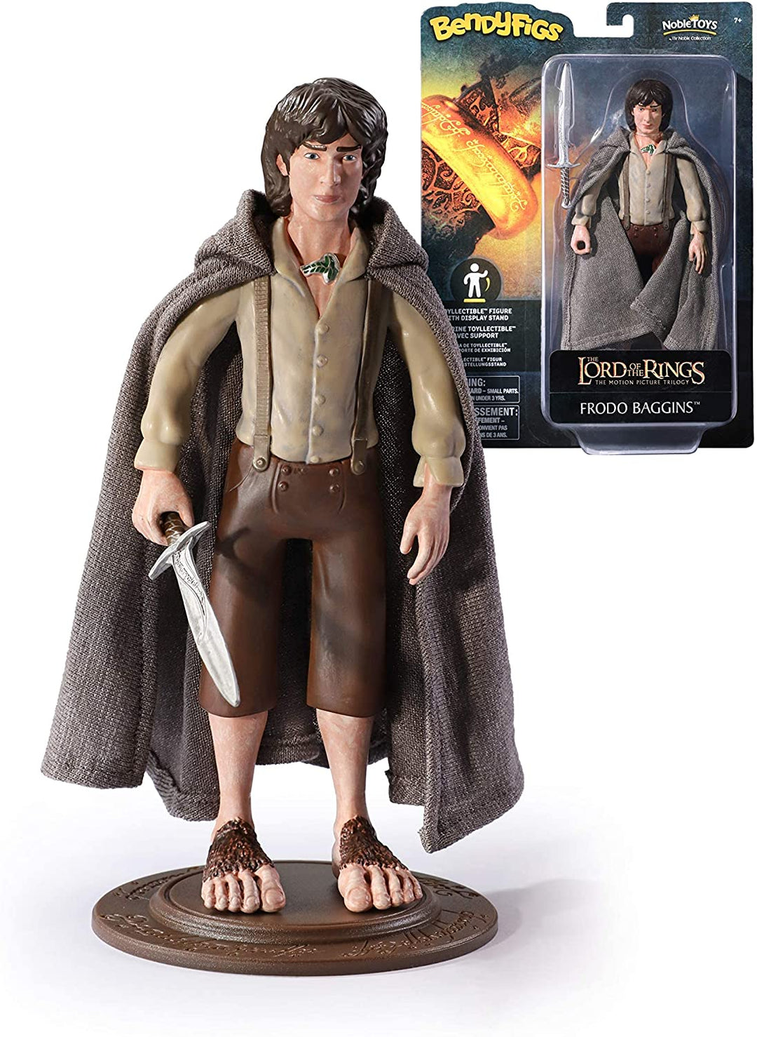 The Noble Collection LoTR Bendyfigs Frodo Baggins - Officially Licensed 19cm (7.5 inch) Lord Of The Rings Bendable Posable Collectable Doll Figures With Stand