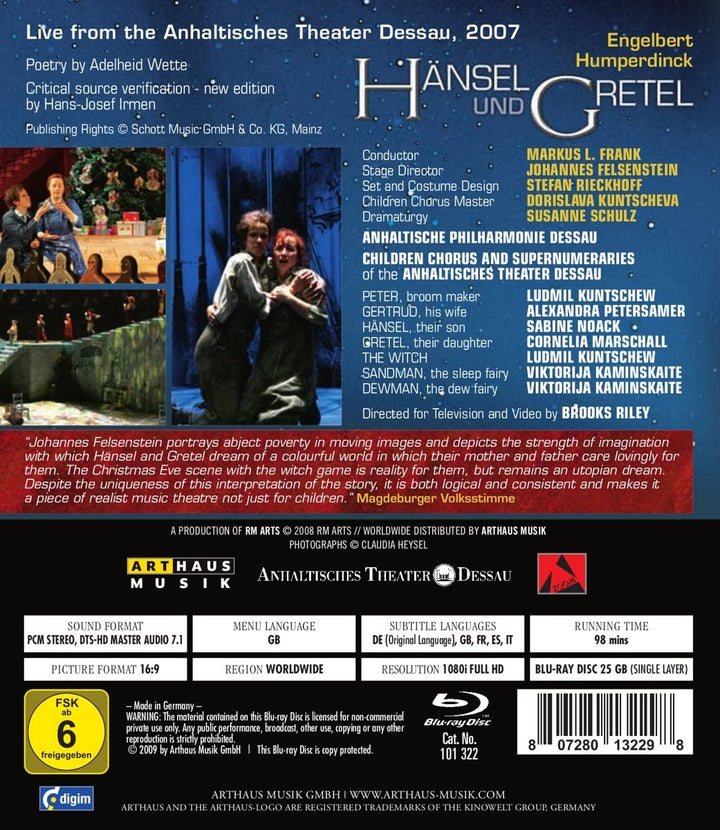 Hansel Und Gretel [2009] [Region Free] [Blu-ray]