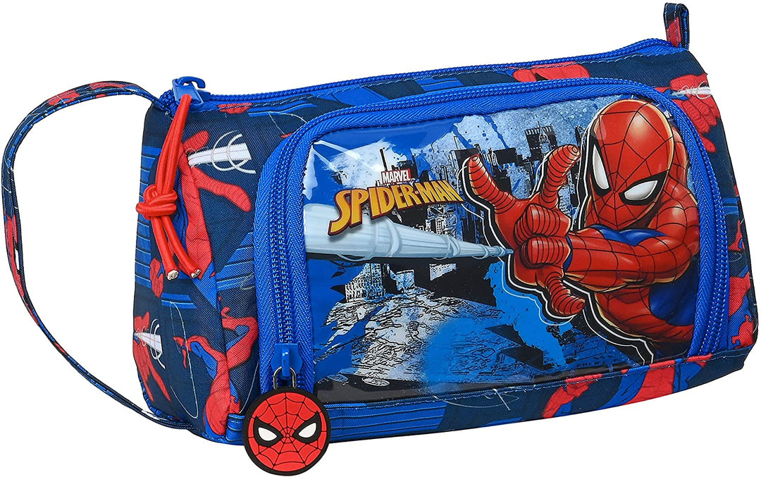 SAFTA 412243917 Pencil Case Drop-Down Pocket Empty Spider-Man "Great Power"