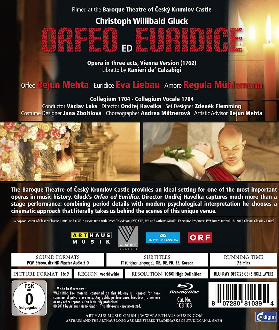 Orfeo Ed Euridice [2014] [Blu-ray]