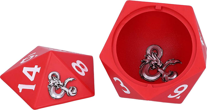 Nemesis Now Officially Licensed Dungeons & Dragons D20 Dice Storage Box, Red, 13.5cm