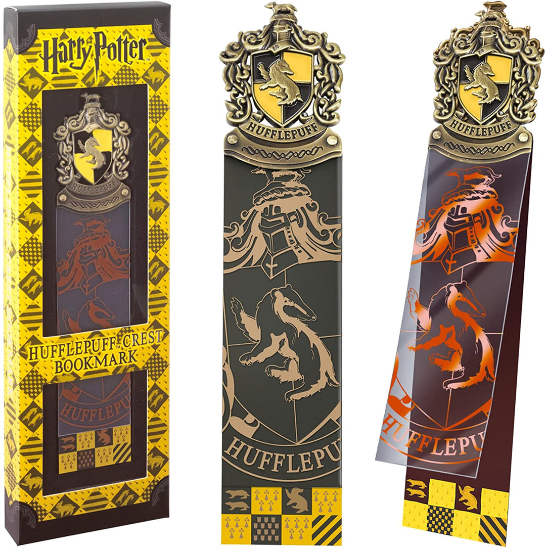 The Noble Collection Hufflepuff Crest Bookmark Harry Potter Bookmark With Hand Enamelled Diecast Metal Crest - Officially Licensed Harry Potter Movie Gifts