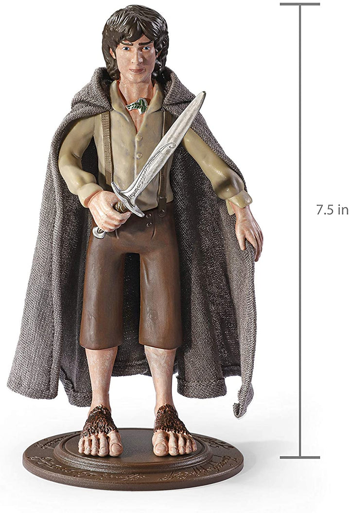 The Noble Collection LoTR Bendyfigs Frodo Baggins - Officially Licensed 19cm (7.5 inch) Lord Of The Rings Bendable Posable Collectable Doll Figures With Stand