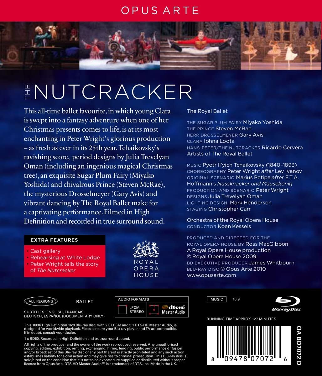 The Nutcracker (Royal Ballet ) [2009] [2010] [Region Free] [Blu-ray]