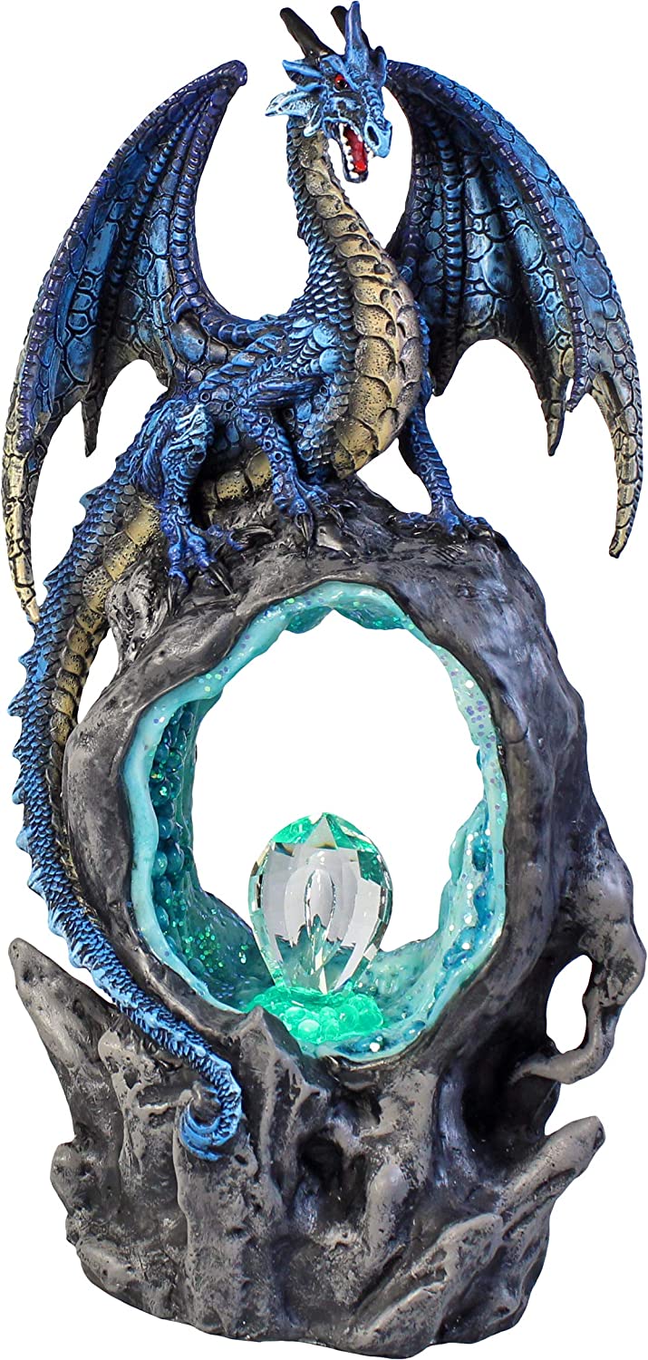 Nemesis Now Frostwing's Gateway - Blue Dragon Resin Statue 1