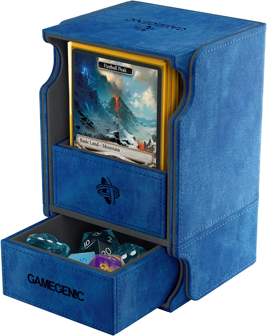 Gamegenic Watchtower 100-Card Convertible Deck Box, Blue