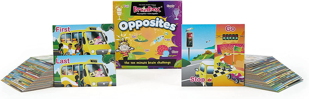 BrainBox | Opposites | Card Game | Ages 8+ | 1+ Players | 10 Minutes Playing Time